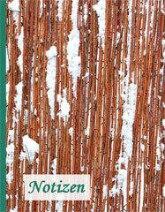 Notizbuch - Weidenzaun im Schnee