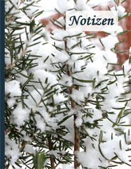 Notizbuch - Rosmarin im Schnee